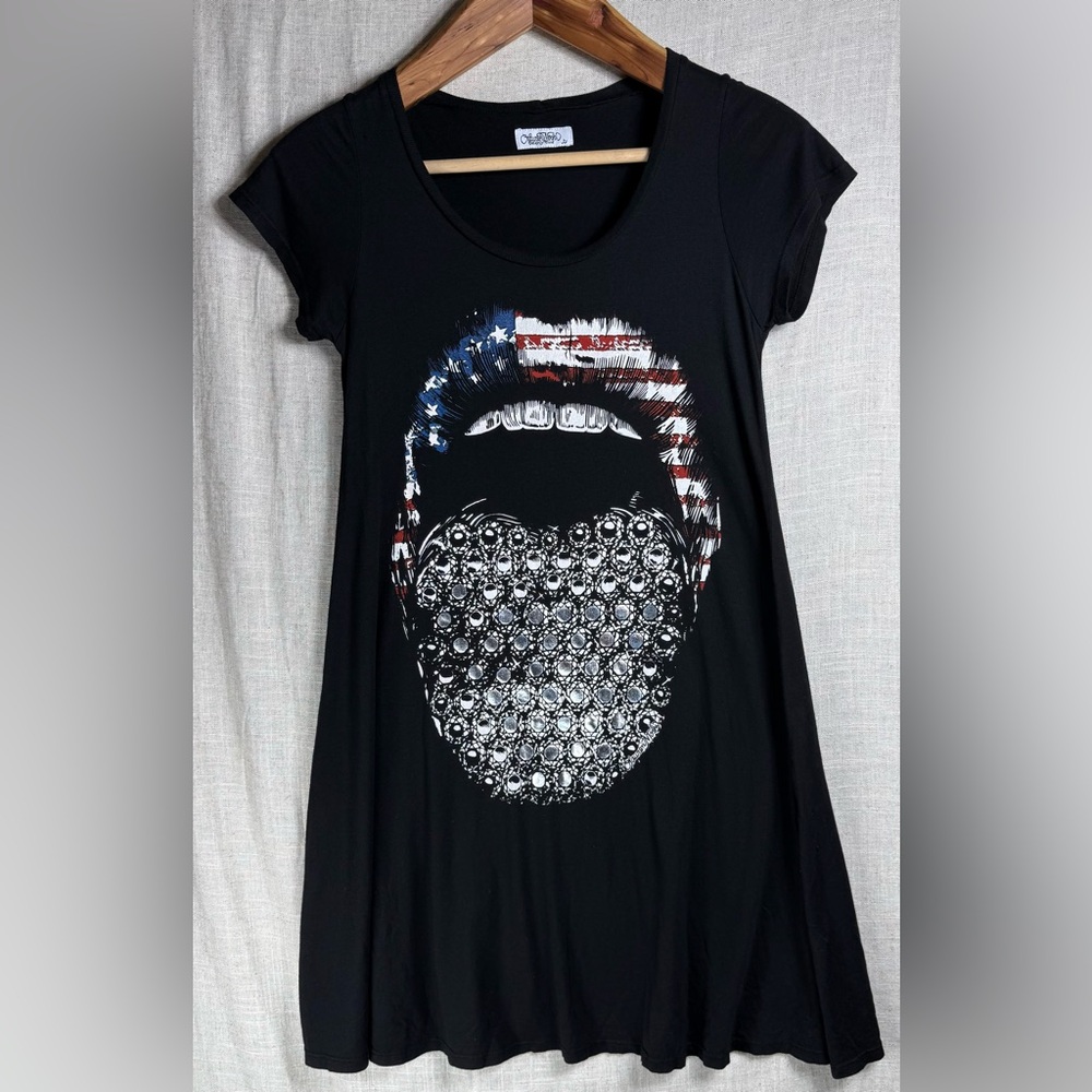 Lauren Moshi 🇺🇸Limited Addition🇺🇸      American Flag Lips Mini Dress